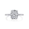 Radiant Design Moissanite Engagement Ring