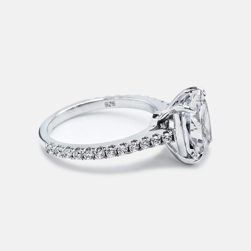 Radiant Design Moissanite Engagement Ring